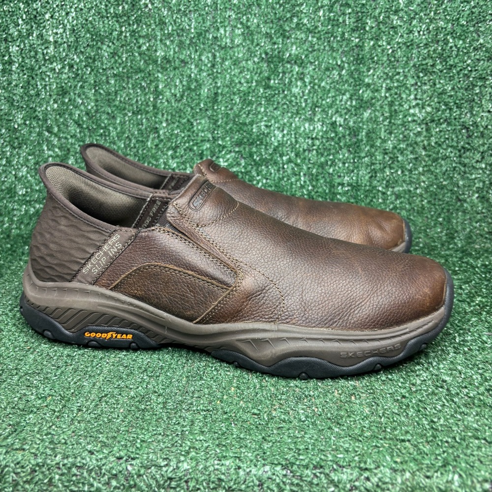 Skechers Slip-ins Hands Free Relaxed Fit Craster Lanigan Loafer Brown Mens Sz 11